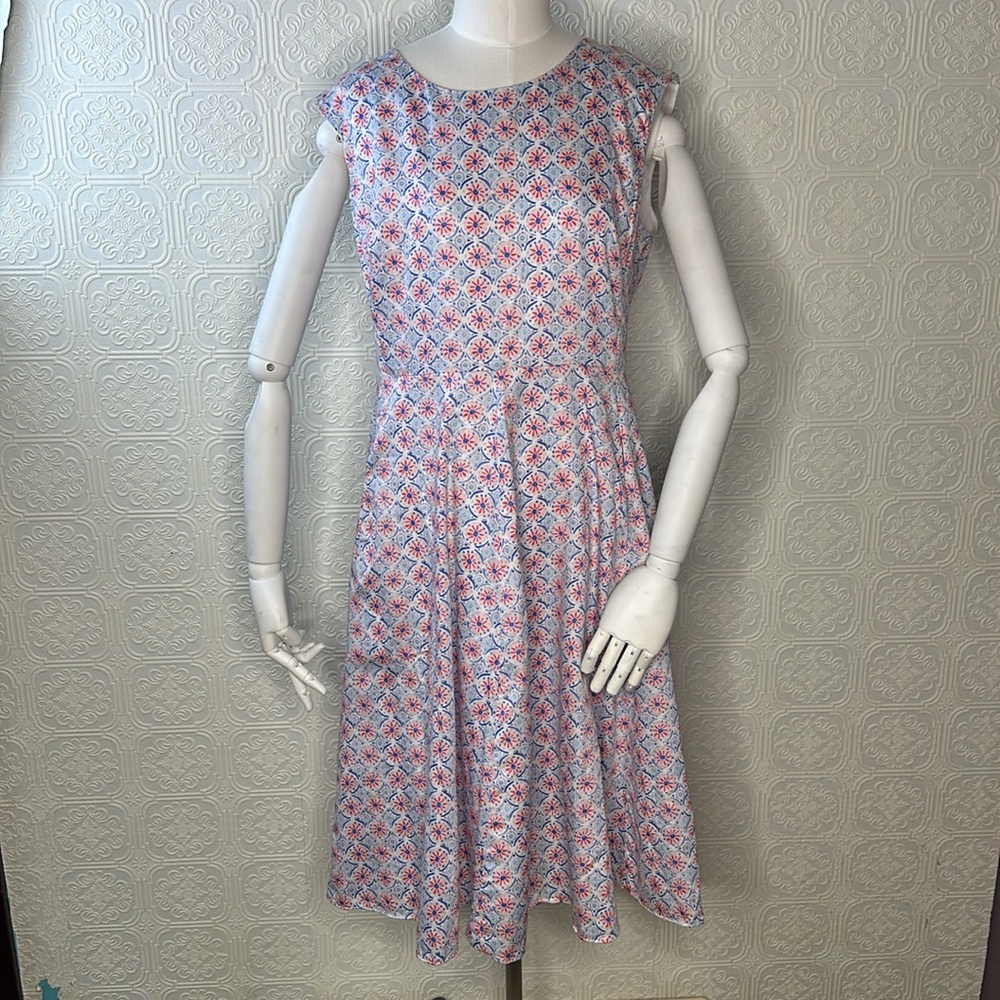 Joules Pink and White Floral Dress - Picture 2 of 13